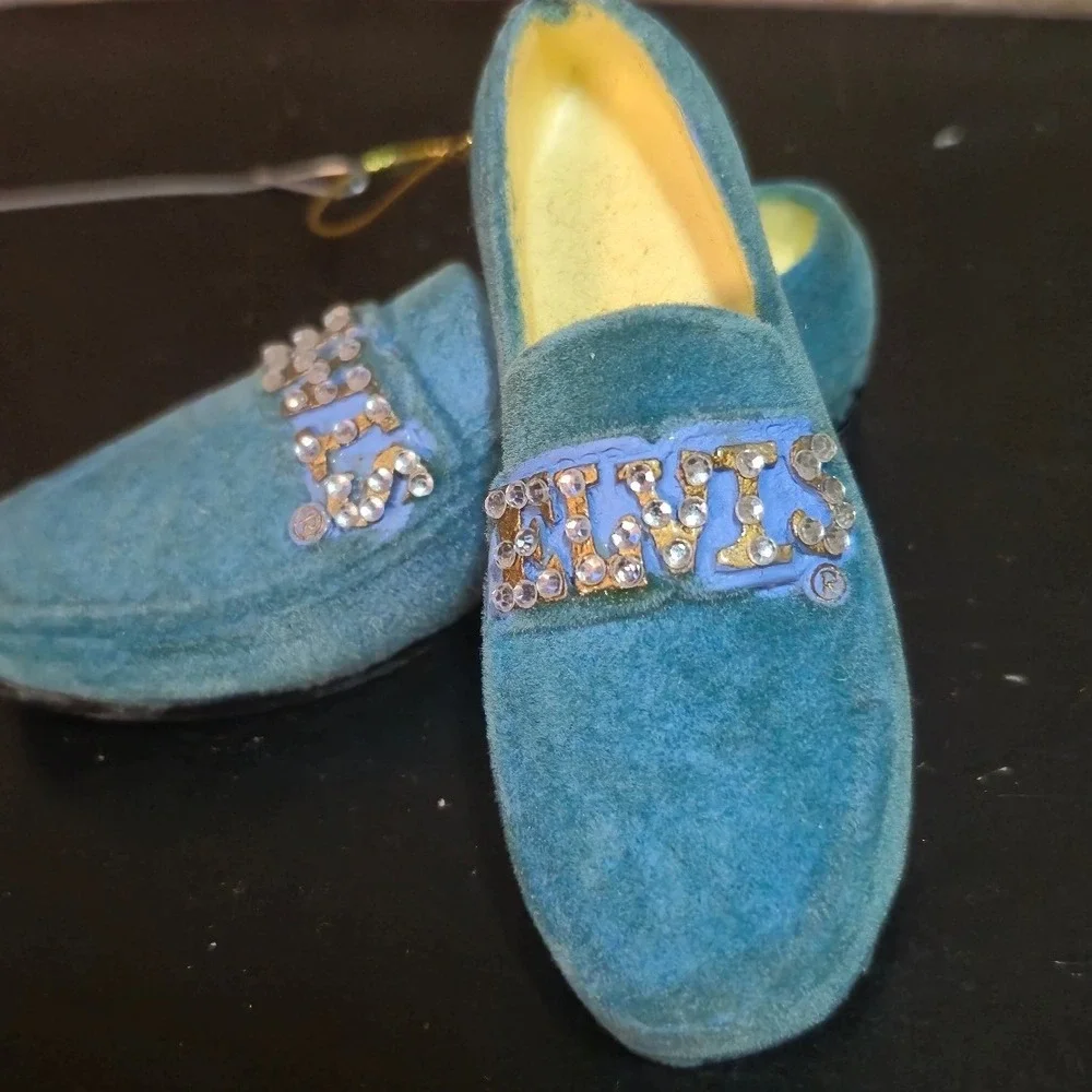 Elvis Presley Blue Suede Shoes Christmas Ornament EPE Official Collectible